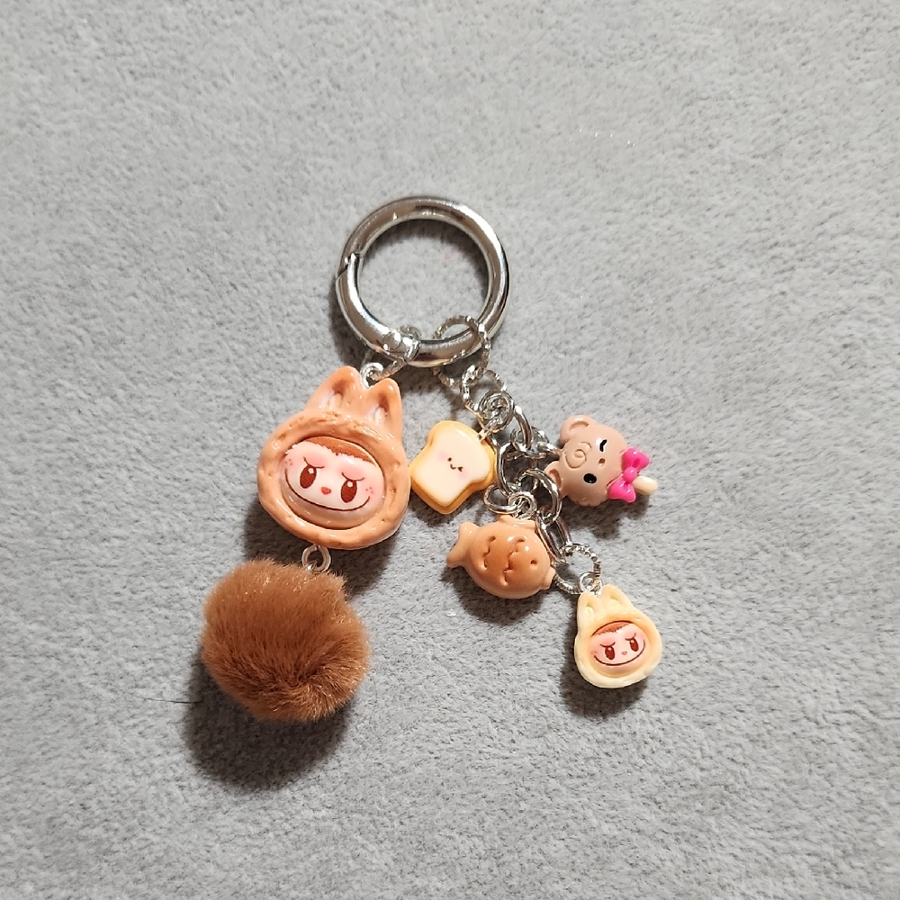 Cute Labubu Keychain with Charms